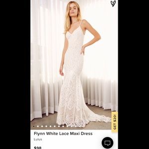 Lulus Flynn white lace maxi dress